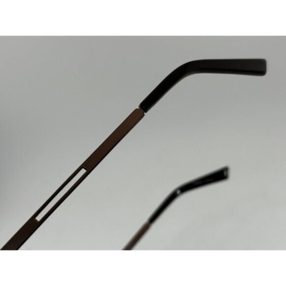 DICAPRIO EYEWEAR - DC40 BROWN 50-21-134 Metal Half Rim Glasses Frames - Picture 3 of 7